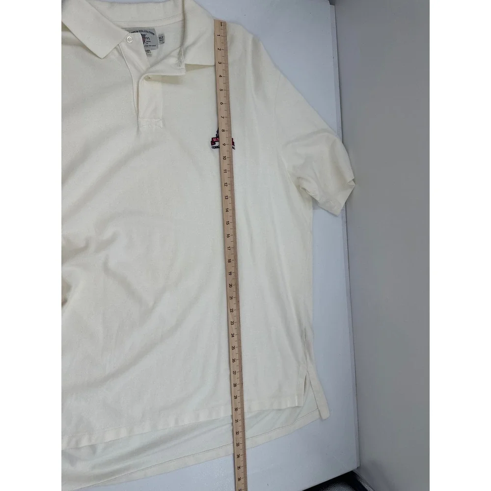 US Open Collection 2011 Congressional Polo Shirt Mens XLT Tall White Cotton Golf